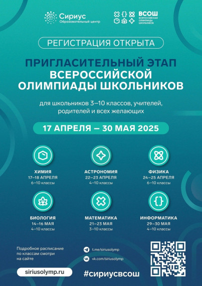 Пригласительный этап ВсОШ.